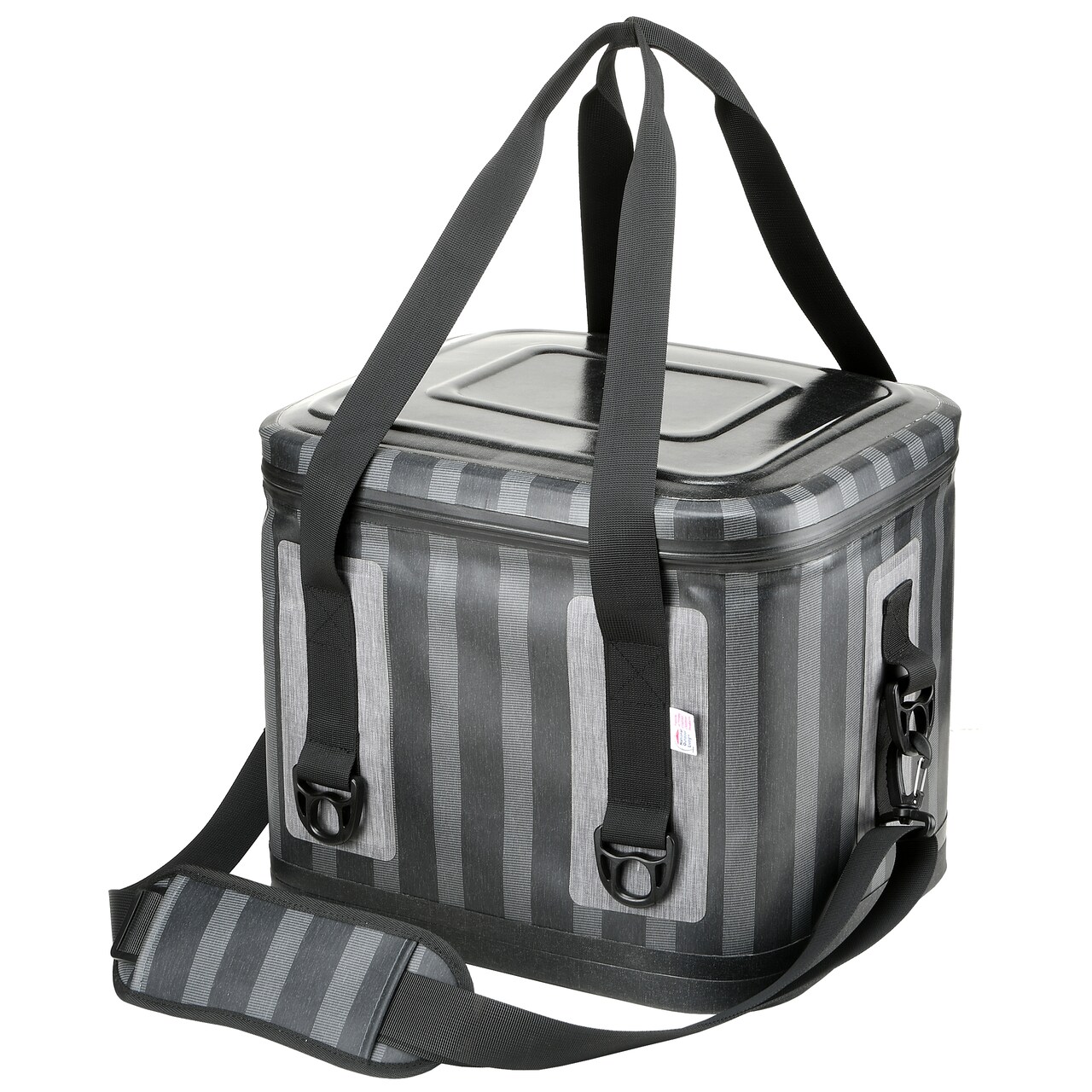 11&#x22; Easy Tote Soft Cooler Gray Striped